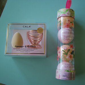 Makeup sponge & bath bombs